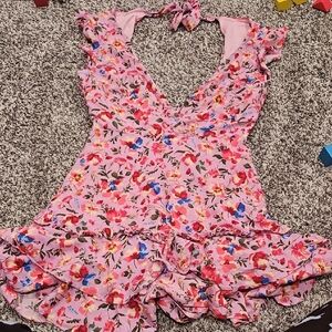 Hello Molly Pink Floral Mini Dress